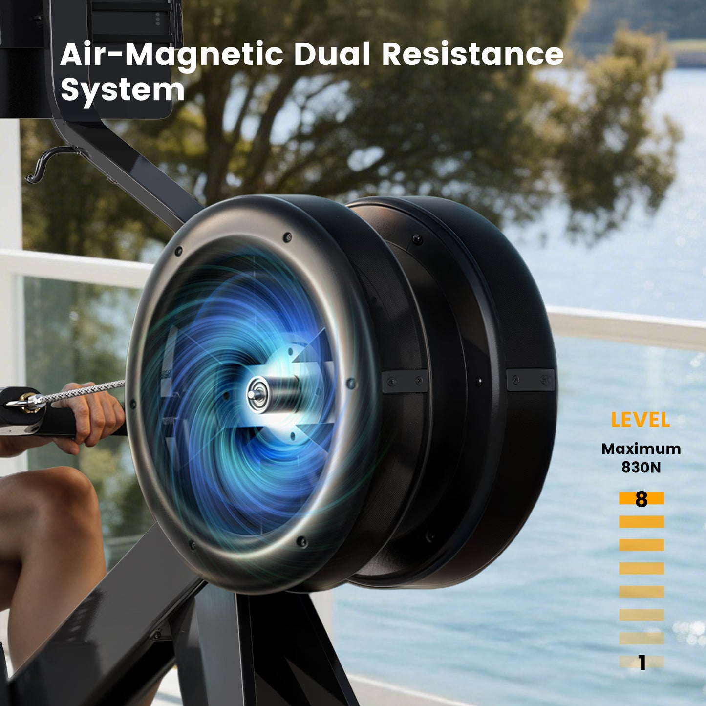 YOSUDA Air Magnetic Dragonfly Rowing Machine