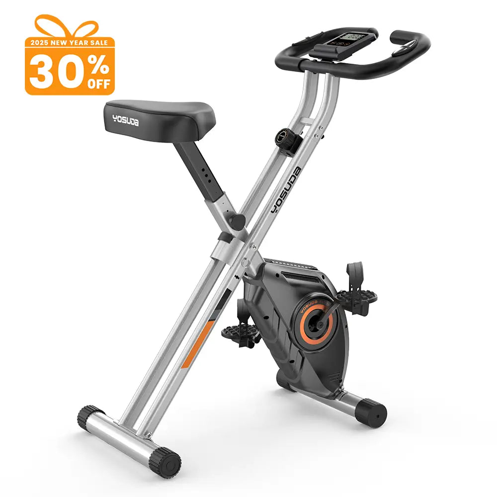 Sale X Bike Folding Exercise Bike With LCD Screen Adjustable Seat Ultra Quiet