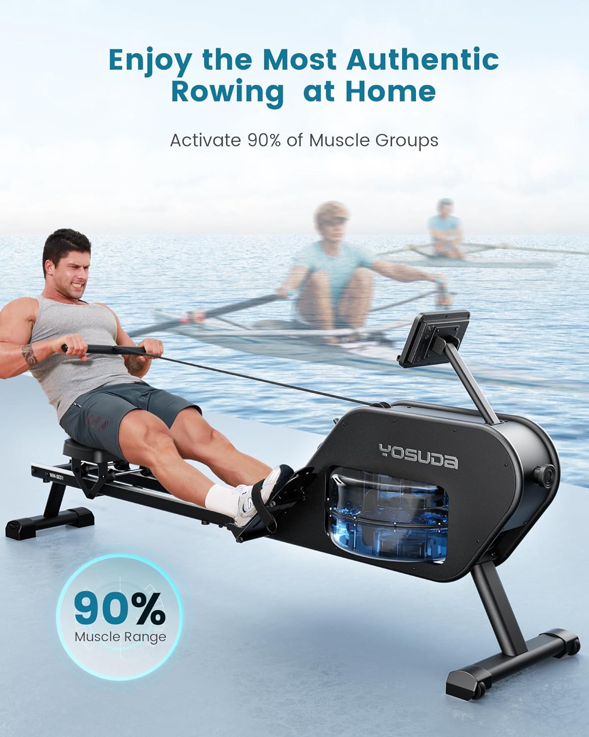 YOSUDA Water-Magnetic Resistance Rowing Machine – Yosuda Bikes