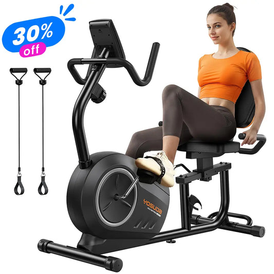 350 LBS Weight Capacity Recumbent Bike Low impact BackSupport Yosuda Bikes