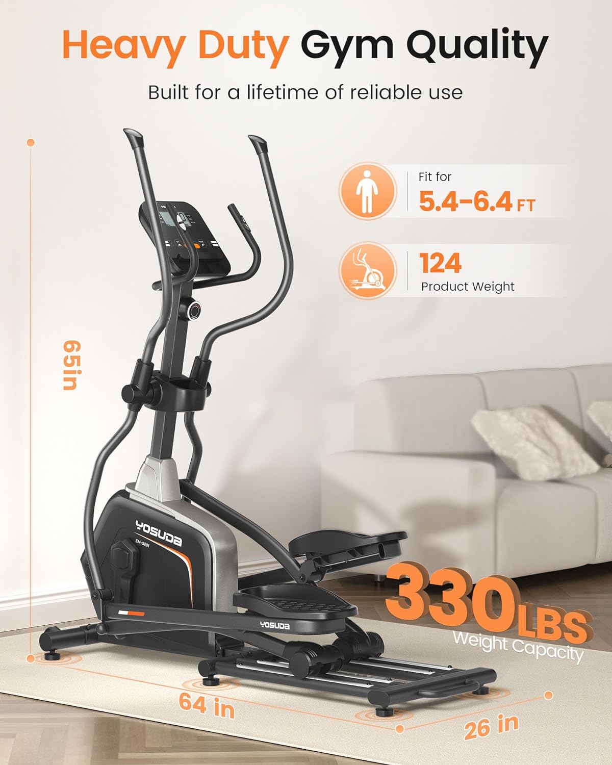 Heavy duty elliptical hot sale