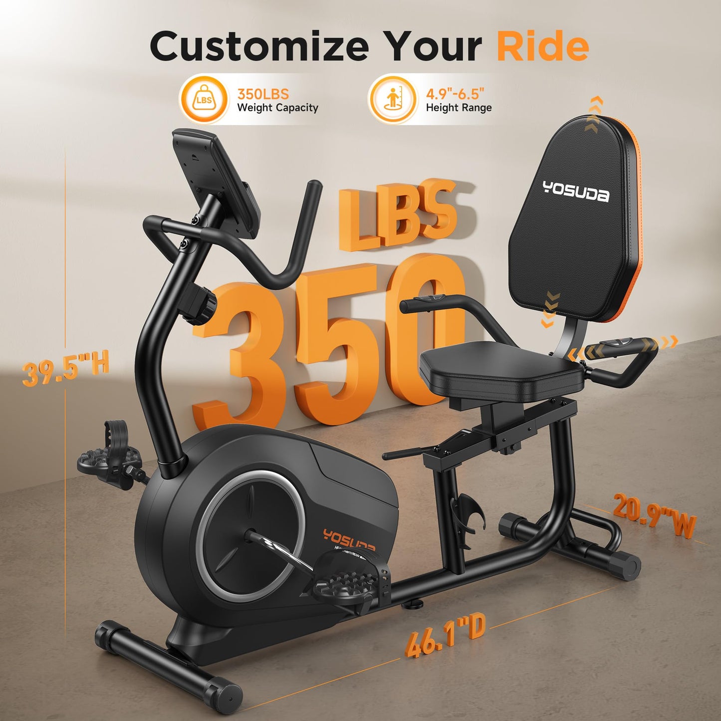 YOSUDA RC-MAX Recumbent Exercise Bike